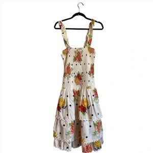 FARM Rio White Nanaju Midi Dress